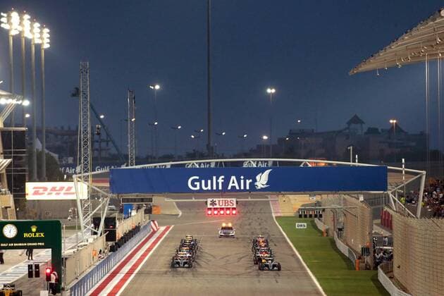 FORMULA 1 - Bahrain GP SAKHIR,BAHRAIN,03.APR.16 - MOTORSPORTS, FORMULA 1 - FIA World Championship WM Weltmeisterschaft Grand Prix of Bahrain, Bahrain International Circuit, award ceremony. Image shows the start. GEPAxpictures xFritzxMueller