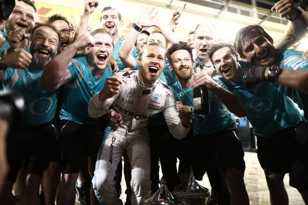 Bilder des Tages - Sport Motorsports: FIA Formula One World Championship WM Weltmeisterschaft 2016, Grand Prix of Bahrain, 6 Nico Rosberg (GER, Mercedes AMG Petronas Formula One Team), xHOCHxZWEIx