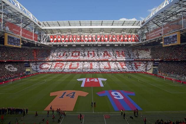 Ajax, Amsterdam Arena, commemoration, Johan Cruijff, during the Dutch Eredivisie match between Ajax Amsterdam and PEC Zwolle at the Amsterdam Arena on April, 2016 in Amsterdam, The Netherlands Ajax Amsterdam v PEC Zwolle Dutch Eredivisie 2015 2016 xVIxxIVx 5266652