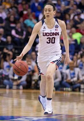 April 03, 2016: Connecticut forward Breanna Stewart (30) dtibbles the ball up court during NCAA College League USA Basketball game action between the Connecticut Huskies and the Oregon State Beavers at Bankers Life Fieldhouse in Indianapolis, Indiana. Connecticut defeated Oregon State 80-51. NCAA Womens Basketball 2016: Final Four Semi-Final Oregon State vs Connecticut APR 03 - ZUMAc04_