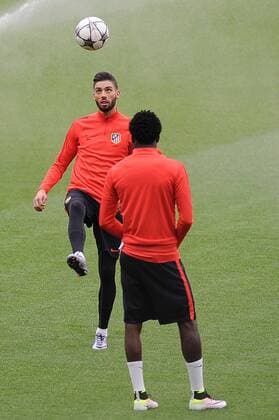April 4, 2016 - Barcelona, Catalonia, Spain - Carrasco of Atletico de Madrid playing with the ball during the training session before F.C.Barcelona vs Atletico de Madrid UEFA Cahampions League match on April 4, 2016 in Barcelona, Spain. Atletico de Madrid training session  - ZUMAn230