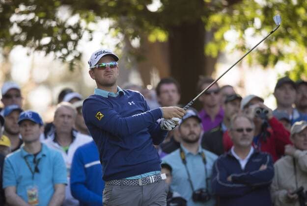 Bernd Wiesberger hits off of the 4th tee during a practice round before the 2016 Masters Tournament at Augusta National in Augusta, Georgia on April 5, 2016.  AUG20160405318 KEVINxDIETSCH