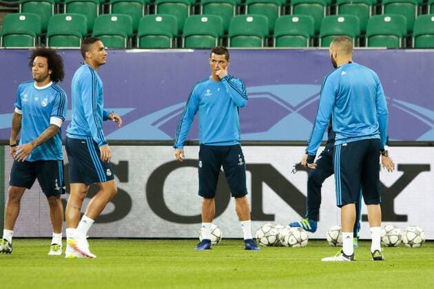 Fußball, UEFA Champions League, Pressekonferenz und Abschlusstraining VfL Wolfsburg und Real Madrid; Cristiano Ronaldo (Real Madrid). xtgx