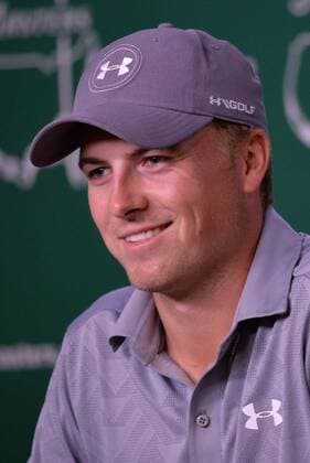 Golf, The Masters in Augusta, Jordan Spieth PK Jordan Spieth speaks to the media during a press conference PK Pressekonferenz before the 2016 Masters Tournament at Augusta National in Augusta, Georgia on April 5, 2016.  AUG20160405344 KEVINxDIETSCH