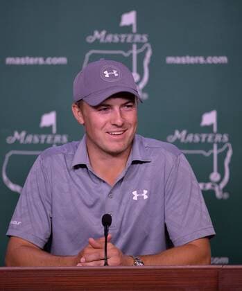 Bilder des Tages - SPORT Golf, The Masters in Augusta, Jordan Spieth PK Jordan Spieth speaks to the media during a press conference PK Pressekonferenz before the 2016 Masters Tournament at Augusta National in Augusta, Georgia on April 5, 2016.  AUG20160405346 KEVINxDIETSCH