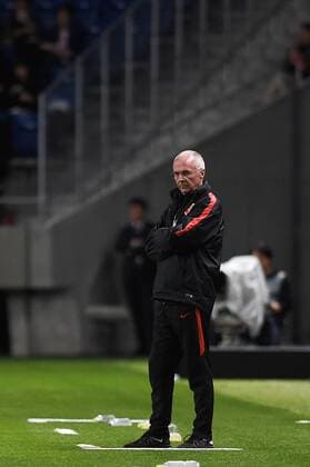 OSAKA, JAPAN - APRIL 06: (CHINA OUT) Sven-Goran Eriksson, head coach of Shanghai SIPG, looks on during the AFC Champions League Group G match between Gamba Osaka and Shanghai SIPG at Suita City Stadium on April 6, 2016 in Osaka, Japan.  CFP482304731 