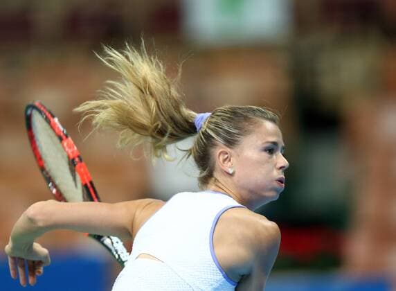 KATOWICE Open, WTA Tennis Damen CAMILA GIORGI FRANCE OUT!  160406MIN012
