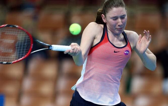 KATOWICE Open, WTA Tennis Damen EKATERINA ALEXANDROVA FRANCE OUT!  160406MIN015