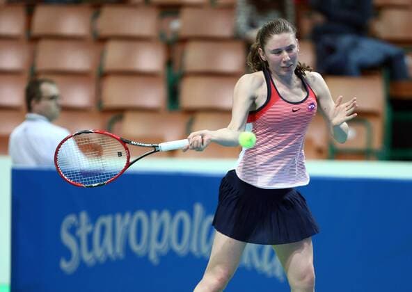 KATOWICE Open, WTA Tennis Damen EKATERINA ALEXANDROVA FRANCE OUT!  160406MIN023