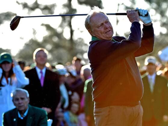 April 7, 2016 - Augusta, GA, USA - Honorary Starter Jack Nicklaus takes a few swings prior to hitting from the first tee box at Augusta National Golf Club on April 7, 2016 Augusta, Ga. Nicklaus along with Arnold Palmer and Gary Player were Honorary Starts for The Masters. Masters - ZUMAm67_