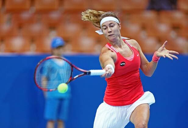 KATOWICE Open, WTA Tennis Damen STEFANIE VOEGELE  160407MIN026