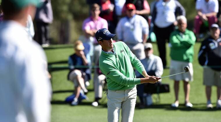 April 7, 2016 - Augusta, GA, USA - Harris English hits his shot from the second fairway during the first round of the Masters Golf Tournament on Thursday, April 7, 2016, at Augusta National Golf Club in Augusta, Ga. Master s - ZUMAm67_