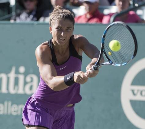 April 7, 2016: Sara Errani (ITA) defeated Samantha Stosur (AUS) 6-4, 7-6, at the Volvo Car Open being played at Family Circle Tennis Center in Charleston, South Carolina. Ã‚Â© TENNIS 2016: Volvo Car Open APRIL 16 - ZUMAc04_