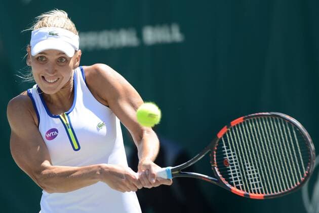 April 7, 2016 - Charleston, South Carolina, United States - ELENA VESNINA of Russia in action during her match vs.L. Dominguez LinoPutintseva at the Volvo Car Open Tennis 2016 - Volvo Car Open - Day 4 - ZUMAl132
