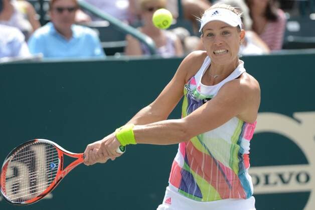 April 8, 2016 - Charleston, South Carolina, United States - ANGELIQUE KERBER in action during her match vs. I. Begu at the Volvo Car Open Tennis 2016 - Volvo Car Open - Day 5 - ZUMAl132