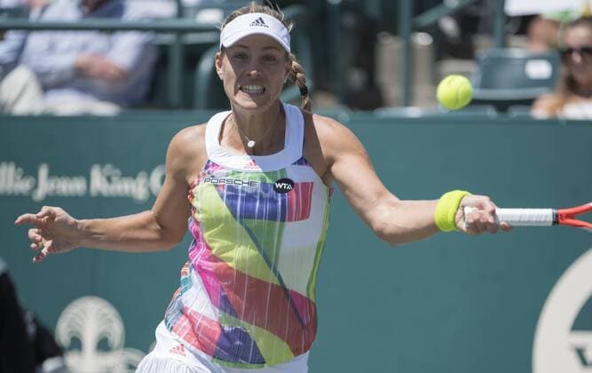 April 8, 2016: Angelique Kerber (GER) defeated Irina-Camelia Begu (ROM) 6-2, 6-3, at the Volvo Car Open being played at Family Circle Tennis Center in Charleston, South Carolina. Ã‚Â© TENNIS 2016: Volvo Car Open APRIL 16 - ZUMAc04_