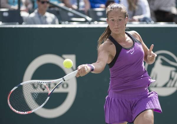 April 8,2016: Daria Kasatkina (RUS) goes into three sets against Sloane Stephens (USA), at the Volvo Car Open being played at Family Circle Tennis Center in Charleston, South Carolina. Ã‚Â© TENNIS 2016: Volvo Car Open APRIL 16 - ZUMAc04_