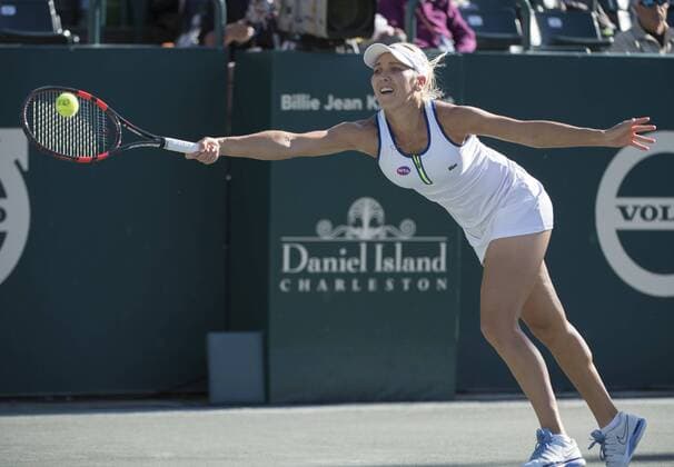 April 8, 2016: Elena Vesnina (RUS) defeated Laura Siegemund (GER) 7-5, 6-4, at the Volvo Car Open being played at Family Circle Tennis Center in Charleston, South Carolina. Ã‚Â© TENNIS 2016: Volvo Car Open APRIL 16 - ZUMAc04_
