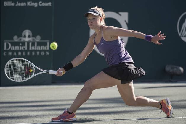 April 8,2016: Laura Siegemund (GER) loses to Elena Vesnina (RUS) 7-5, 6-4, at the Volvo Car Open being played at Family Circle Tennis Center in Charleston, South Carolina. Ã‚Â© TENNIS 2016: Volvo Car Open APRIL 16 - ZUMAc04_