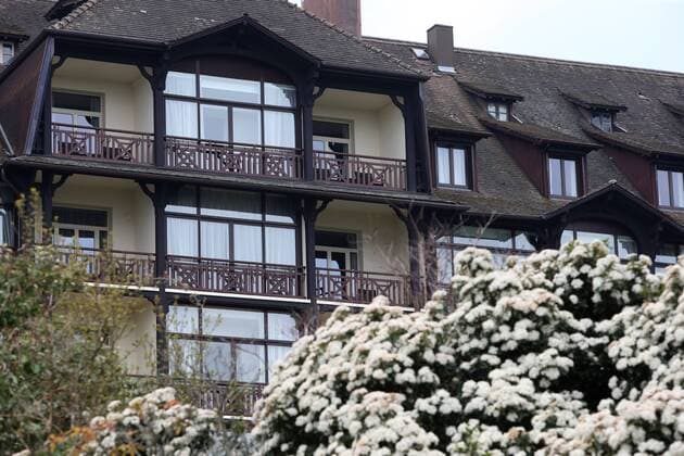 Fußball, EURO 2016, Quartier der deutschen Nationalmannschaft in Evian les Bains SOCCER - UEFA EURO EM Europameisterschaft Fussball 2016, preview EVIAN-LES-BAINS,FRANCE,09.APR.16 - SOCCER - UEFA European Championship EM Europameisterschaft 2016 in France, preview, base camp team Germany, Hotel Ermitage. Image shows the hotel. GEPAxpictures xAndreasxPranter