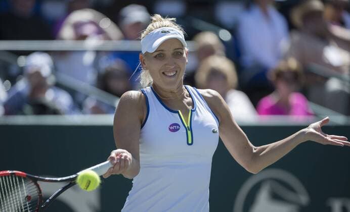 April 9, 2016: Elena Vesnina (RUS) defeated Sara Errani (ITA) 6-4, 4-6, 6-2, at the Volvo Car Open being played at Family Circle Tennis Center in Charleston, South Carolina. Ã‚Â© TENNIS 2016: Volvo Car Open APRIL 16 - ZUMAc04_