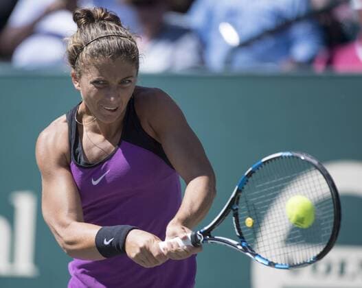 April 9,2016: Sara Errani (ITA) loses to Elena Vesnina (RUS) 6-4, 4-6, 6-2, at the Volvo Car Open being played at Family Circle Tennis Center in Charleston, South Carolina. Ã‚Â© TENNIS 2016: Volvo Car Open APRIL 16 - ZUMAc04_
