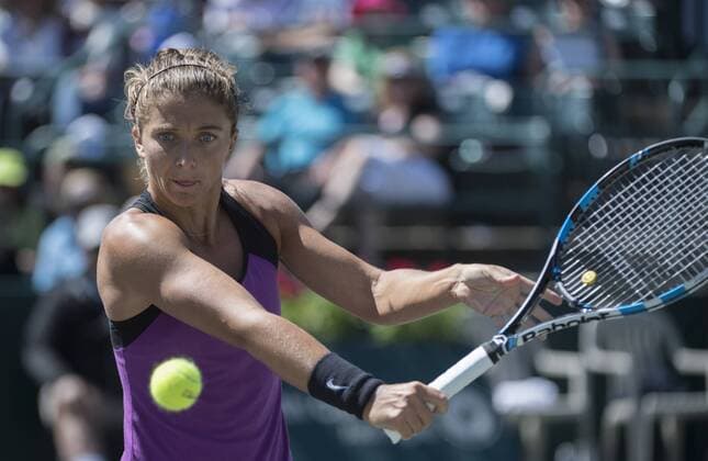 April 9,2016: Sara Errani (ITA) loses to Elena Vesnina (RUS) 6-4, 4-6, 6-2, at the Volvo Car Open being played at Family Circle Tennis Center in Charleston, South Carolina. Ã‚Â© TENNIS 2016: Volvo Car Open APRIL 16 - ZUMAc04_