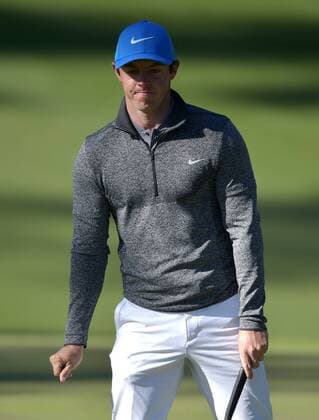 Rory McIlroy of Northern Ireland stands on the 10th green in the third round of the 2016 Masters Tournament at Augusta National in Augusta, Georgia on April 9, 2016.  MAS20160409130 KEVINxDIETSCH