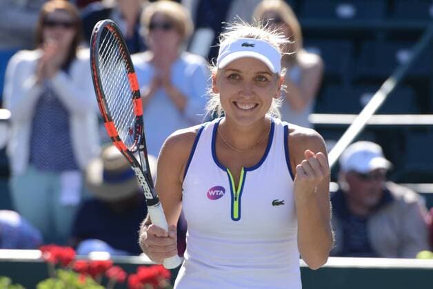 April 9, 2016 - Charleston, South Carolina, United States - ELENA VESNINA celebrates winning her semifinal match vs. S. Errani at the Volvo Car Open Tennis 2016 - Volvo Car Open - Day 6 - ZUMAl132