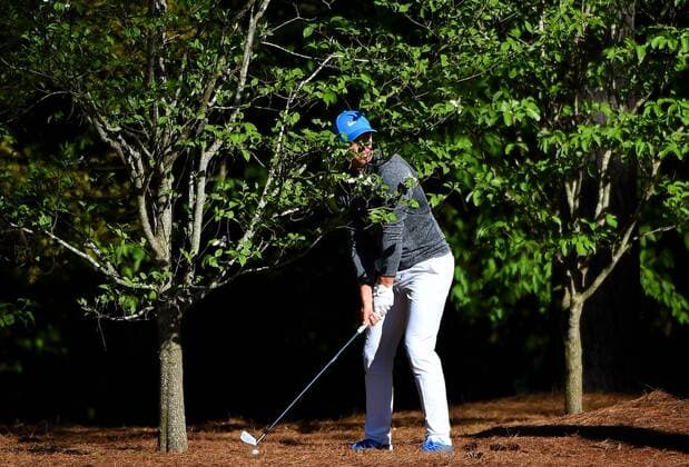 April 9, 2016 - Augusta, GA, USA - Rory McIlroy prepares to hit his ball from the rough along the 11th fairway during the third round of the 80th Masters at the Augusta National Golf Club in Augusta, Ga., on Saturday, April 9, 2016. Masters, third round - ZUMAm67_
