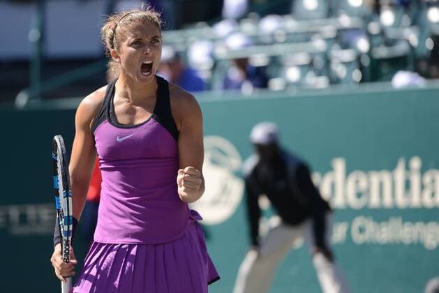 April 9, 2016 - Charleston, South Carolina, United States - SARA ERRANI of Italy reacts during her semifinal match vs.E. Vesnina at the Volvo Car Open Tennis 2016 - Volvo Car Open - Day 6 - ZUMAl132