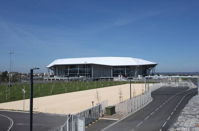 SOCCER - UEFA EURO EM Europameisterschaft Fussball 2016, preview LYON,FRANCE,10.APR.16 - SOCCER - UEFA European Championship EM Europameisterschaft 2016 in France, preview, Stade de Lyon. Image shows the stadium. Keywords: stadium. GEPAxpictures xAndreasxPranter