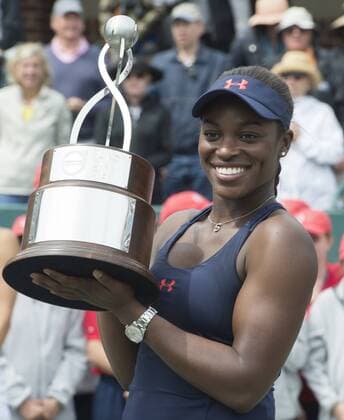 April 10, 2016: Sloane Stephens (USA) wins the final, a trophy, and a car against Elena Vesnina (RUS) 7-6, 6-2, at the Volvo Car Open being played at Family Circle Tennis Center in Charleston, South Carolina. Â© TENNIS 2016: Volvo Car Open APRIL 16 - ZUMAc04_