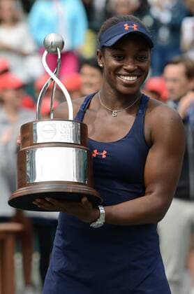 April 10, 2016 - Charleston, South Carolina, United States - SLOANE STEPHENS with the trophy after winning the Volvo Car Open Tennis 2016 - Volvo Car Open - Day 7 - ZUMAl132