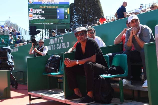 Yannick Noah and Cedric Pioline TENNIS : Tournoi de Monte Carlo 2016 - 11 04 2016 TennisMagazine Panoramic 