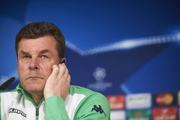 April 11, 2016 - Madrid, Madrid, Spain - Wolfsburg s coach Dieter Hecking attends a press conference PK Pressekonferenz at Santiago Bernabeu stadium in Madrid on April 11, 2016 on the eve of their Champions League quarter-final second leg football match Real Madrid vs Wolfsburg Real Madrid v. Wolfsburg Champions League quarter-final  - ZUMAg15_