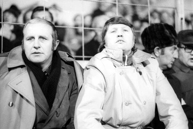 Präsident Jean Löring und Trainer Ernst Günter Habig (beide SC Fortuna Köln)
