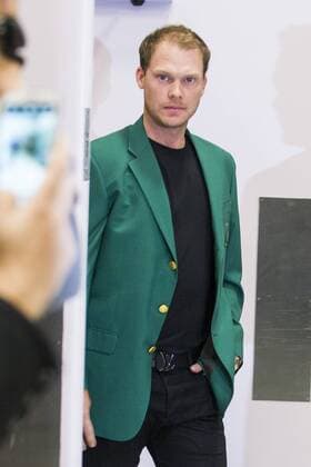 April 12, 2016 - Manchester, Lancashire, UK - Manchester UK. US Masters champion David Willett arrives back in Britain at Manchester Airport this morning after scooping the Ã‚Â£1.8M top prize in Augusta. David Willett  - ZUMAl94_