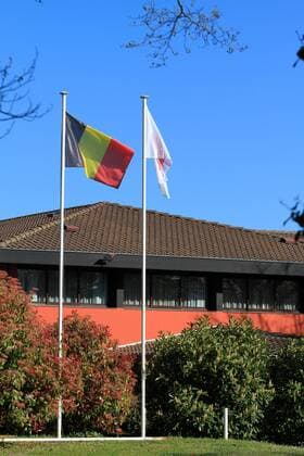 Fußball, EM 2016, Mannschaftsquartier Belgien in Le Pian Medoc Mannschaftshotel des belgischen Nationalteam (BEL) - Diables rouges pour l Euro Golf Hotel & Spa Resort au Pian Medoc - Bordeaux FOOTBALL : Camp de base de la Belgique pour l Euro 2016 - Pian Medoc - 12 04 2016 MarcdeTienda Panoramic 