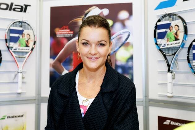 AGNIESZKA RADWANSKA WARSCHAU, PROMOTION OF TENNIS RACKETS COLLECTION BABOLAT AND press conference PK Pressekonferenz IN WARSAW  20150412LTR101