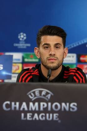 April 12, 2016 - Lisbon, Portugal - Raul Jimenez of Benfica looks on during a SL Benfica press conference PK Pressekonferenz ahead of the UEFA Champions League match against FC Bayern Muenchen at Estadio da Luz on April 12, 2016 in Lisbon, Portugal. SL Benfica - Press Conference  - ZUMAn230