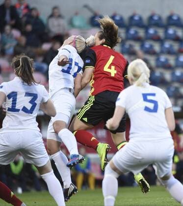 Coutereels s FOOTBALL FEMININ : Belgique vs Estonie - Qualification Euro 2017 - Louvain - 12 04 2016 PhotoNews Panoramic 