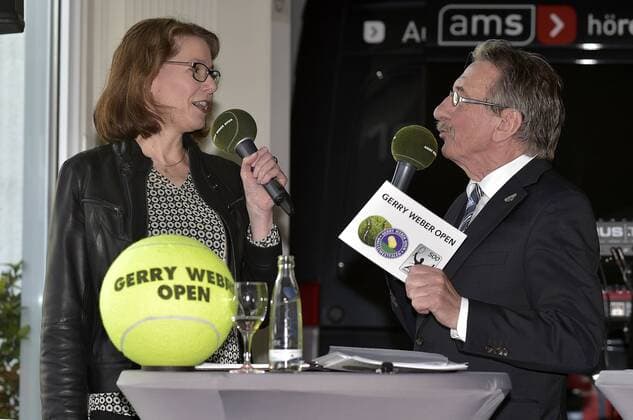 12-04-2016 pmk MY112774 Tennis Herren Gerry-Weber-Open 2015 Pressekonferenz WUCHERPFENNIG,Tanja Melitta Frank HOFEN -Pressesprecher-