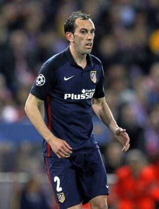 Second leg of Football 1 4 Champions League match between Atletico Madrid and FC Barcelona Barca. In this picture, Godin. xANGELxRIVEROx 