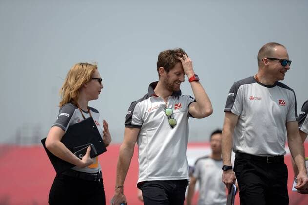 Chinese Grand Prix, Shanghai 14 - 17 April 2016 14.04.2016 - Romain Grosjean (FRA) Haas F1 Team VF-16 