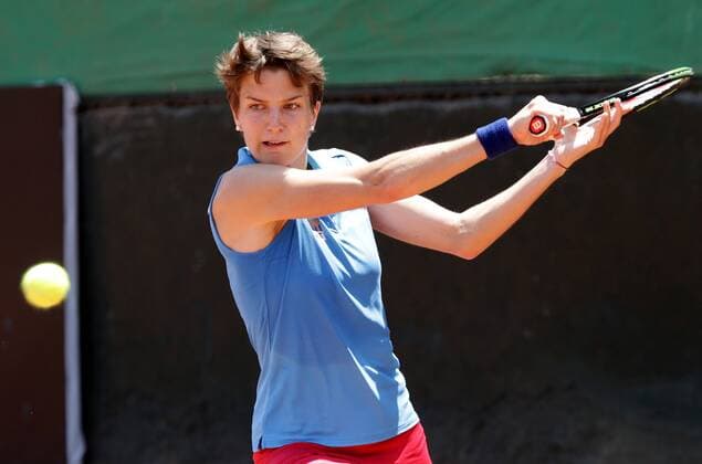 TENNIS - ITF, Fed Cup CAIRO,EGYPT,14.APR.16 - TENNIS - ITF, Fed Cup, Europe Africa Zone II, Group 1. Image shows Kathinka von Deichmann (LIE). GEPAxpictures xWalterxLuger