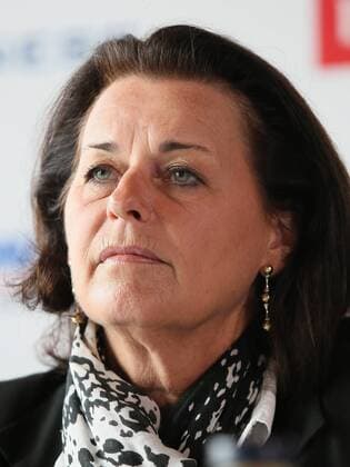 Golf, Lyoness Open, Pressekonferenz in Wien GOLF - Lyoness Open 2016 VIENNA,AUSTRIA,14.APR.16 - GOLF - PGA Golf Herren European Tour, Lyoness Open, Diamond Country Club, press conference PK Pressekonferenz Image shows head of public relation and corporate communication Silvia Kelemen (Lyoness Open Group). GEPAxpictures xMarioxKneisl