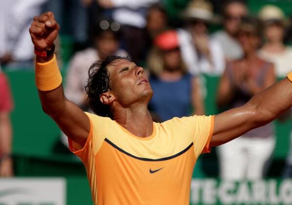 14.04.2016: Rolex Monte Carlo Masters: Rafael Nadal in the last 8 after defeating Dominic Thiem in straights sets at the Monte Carlo Masters third-round match. Rolex Monte Carlo Masters 