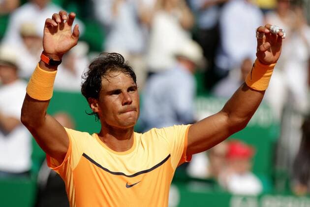14.04.2016: Rolex Monte Carlo Masters: Rafael Nadal in the last 8 after defeating Dominic Thiem in straights sets at the Monte Carlo Masters third-round match. Rolex Monte Carlo Masters 