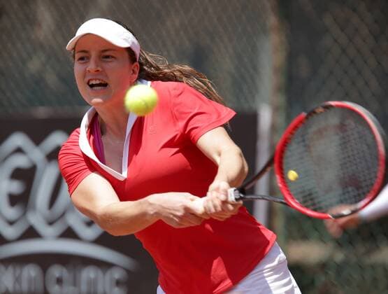 TENNIS - ITF, Fed Cup CAIRO,EGYPT,14.APR.16 - TENNIS - ITF, Fed Cup, Europe Africa Zone II, Group 1. Image shows Karen Barritza (DEN). GEPAxpictures xWalterxLuger